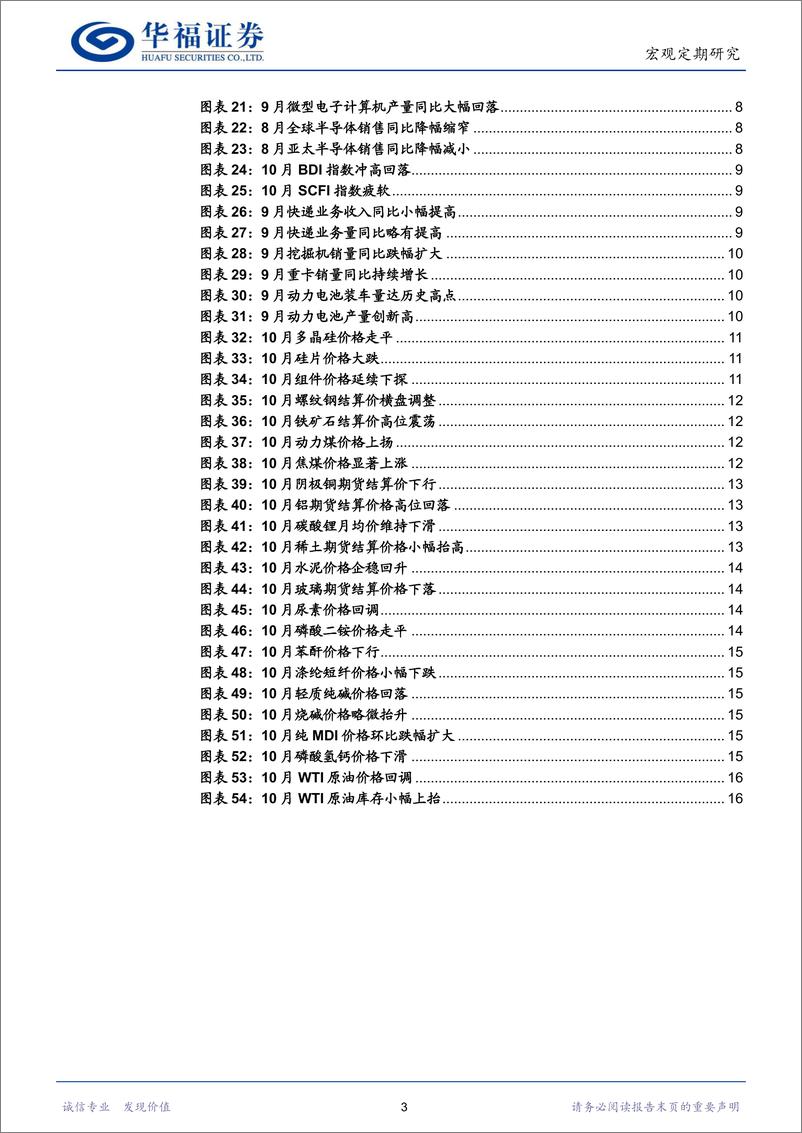 《行业比较专刊：消费市场稳步恢复，中游景气多数回升-20231030-华福证券-20页》 - 第4页预览图