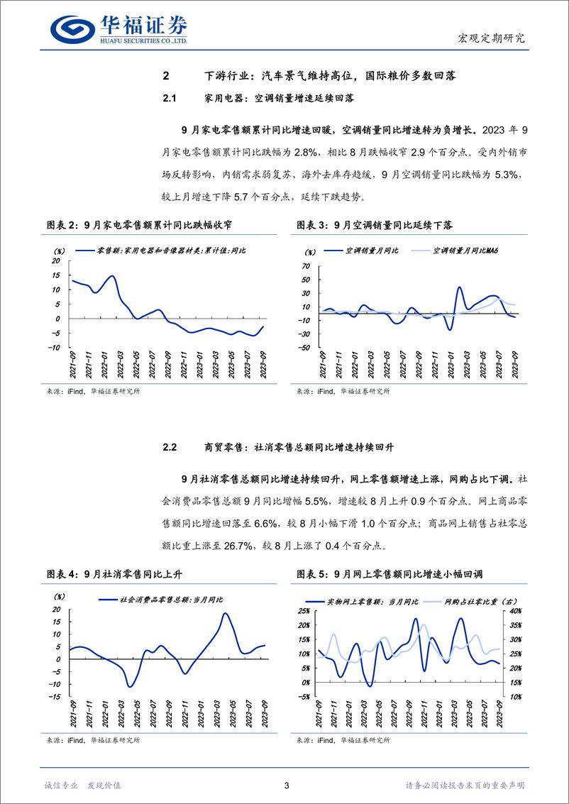 《行业比较专刊：消费市场稳步恢复，中游景气多数回升-20231030-华福证券-20页》 - 第7页预览图