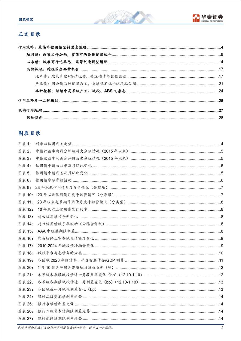 《固定收益月报：震荡市信用债坚持票息策略-250116-华泰证券-31页》 - 第2页预览图