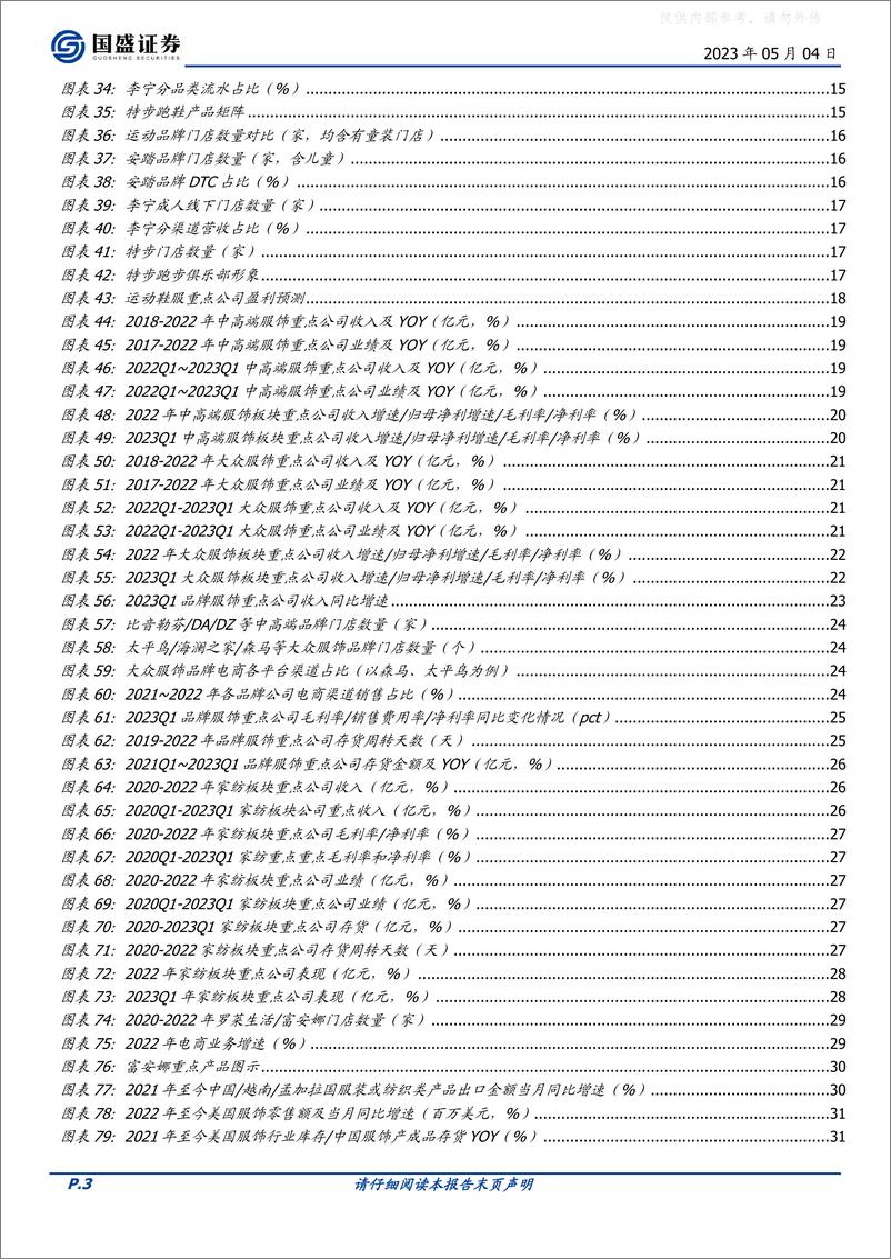 《国盛证券-纺织服饰行业2022年报&23Q1季报分析：穿越低潮，重启增长-230504》 - 第3页预览图