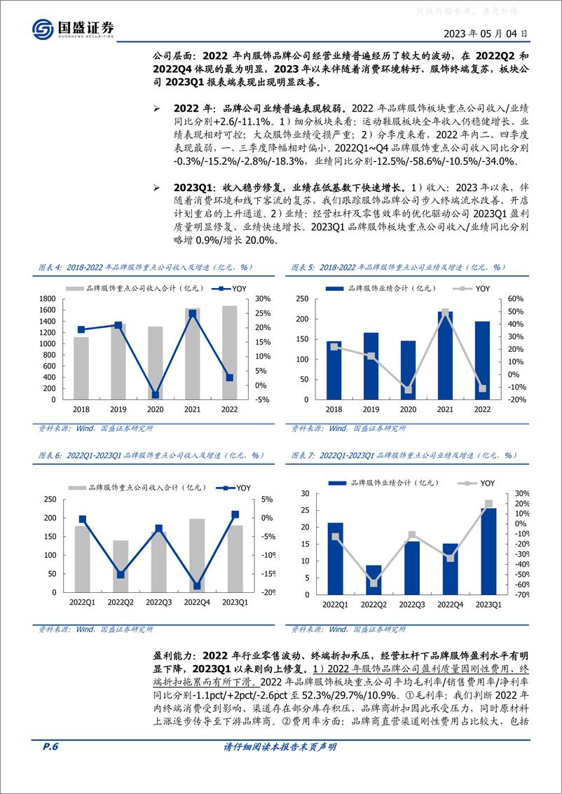 《国盛证券-纺织服饰行业2022年报&23Q1季报分析：穿越低潮，重启增长-230504》 - 第6页预览图