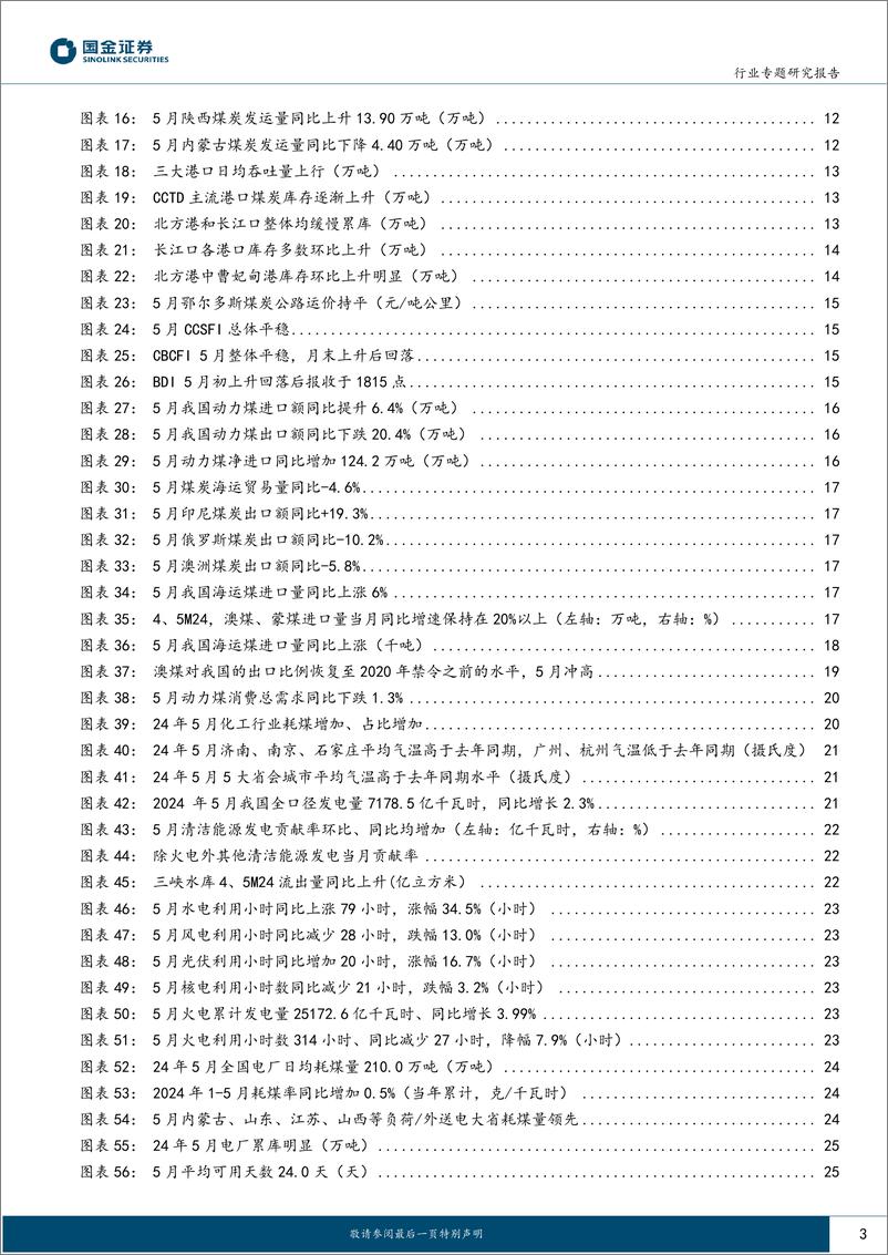 《公用事业及环保产业行业研究：5月煤价止跌回弹但后劲不足，9月起煤价或开始上行-240801-国金证券-28页》 - 第3页预览图