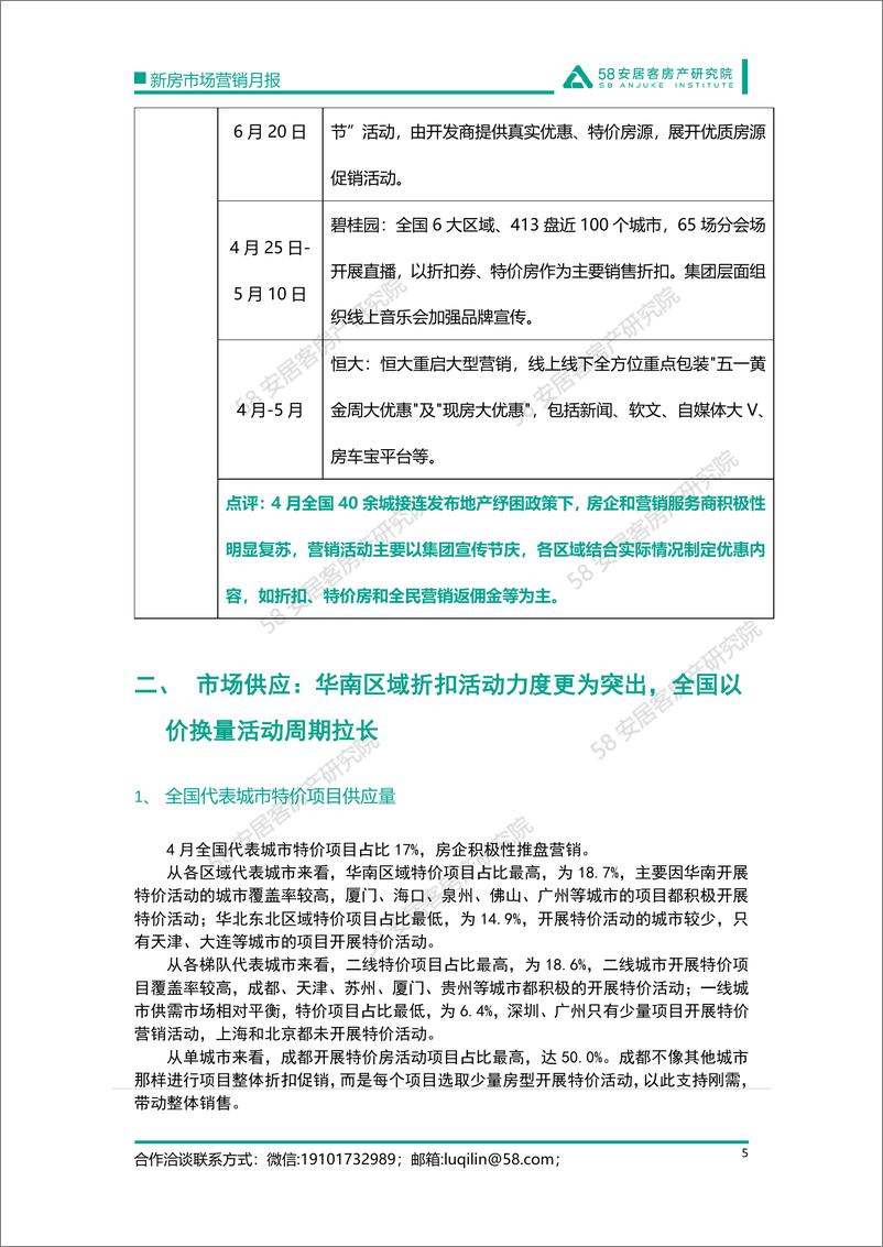 《58安居客房产研究院-4月新房市场营销月报-14页》 - 第6页预览图