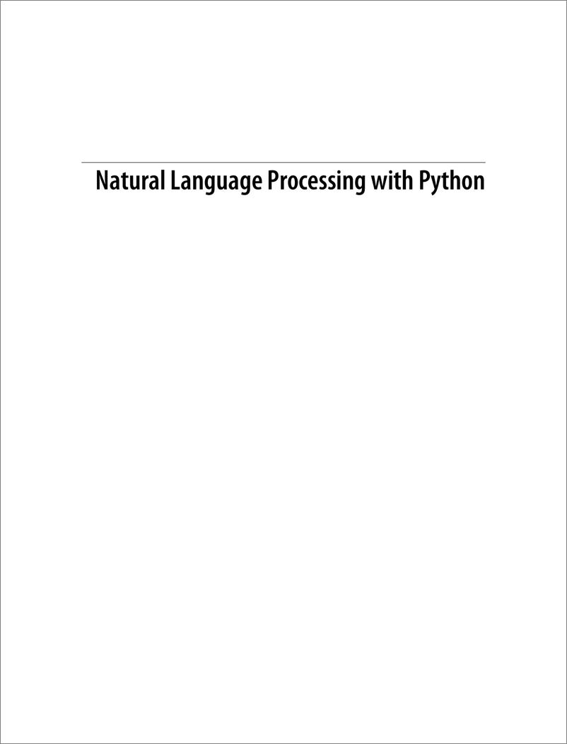 《Natural Language Processing with Python》 - 第3页预览图