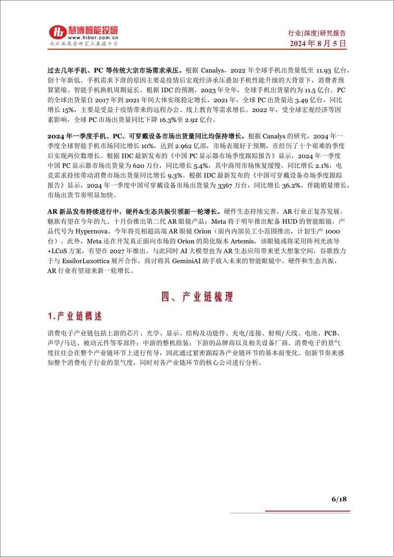 《消费电子行业深度_驱动因素_增长机遇_产业链及相关公司深度梳理-慧博智能投研》 - 第6页预览图