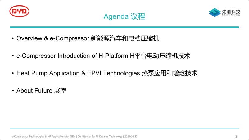 《比亚迪弗迪科技新能源汽车电动压缩机技术和热泵应用202131页》 - 第2页预览图