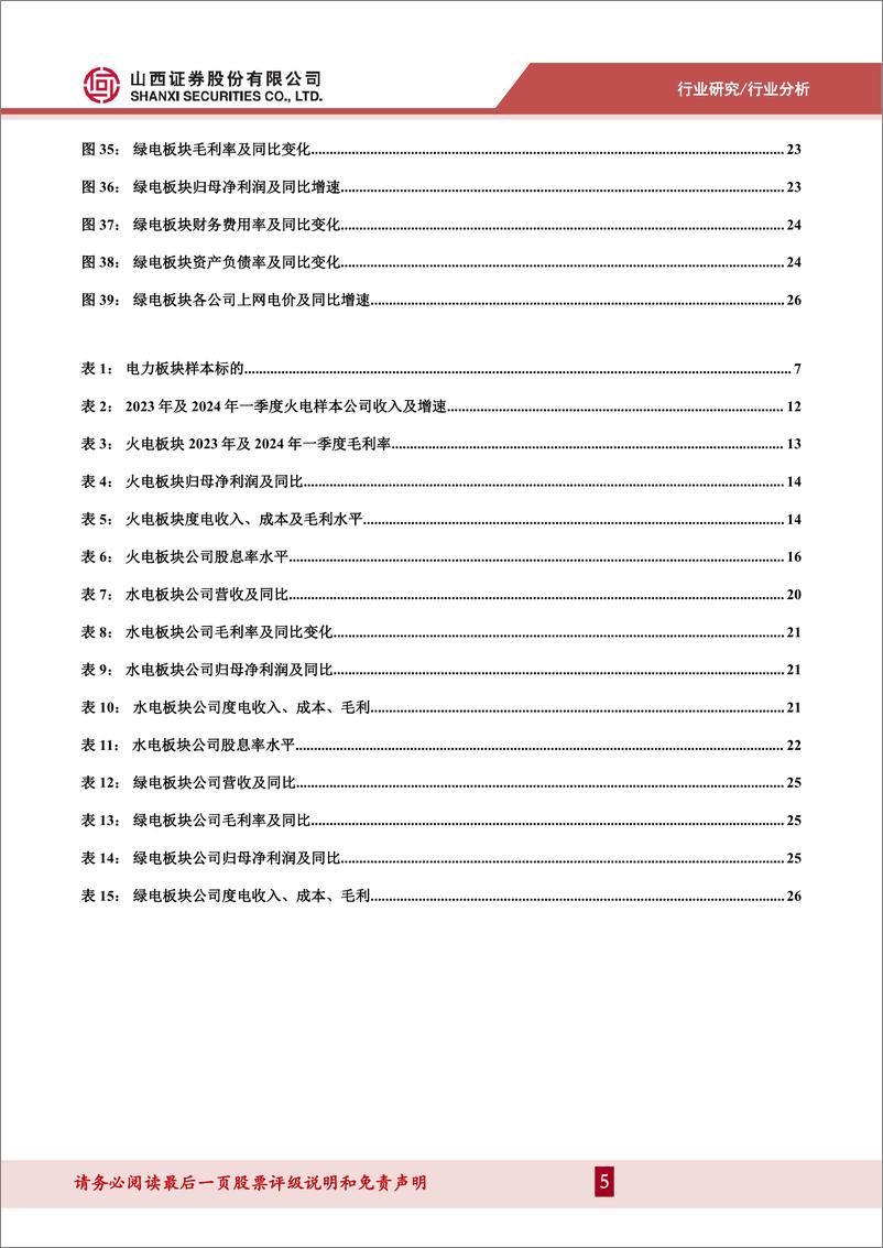 《电力及公用事业行业2023年报及2024年一季报综述：需求侧高增，火电业绩超预期-240523-山西证券-29页》 - 第5页预览图