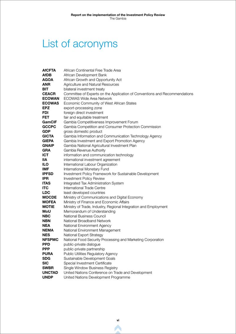 《UNCTAD联合国贸易和发展会议：2024冈比亚投资政策检讨实施情况报告（英文版）》 - 第6页预览图