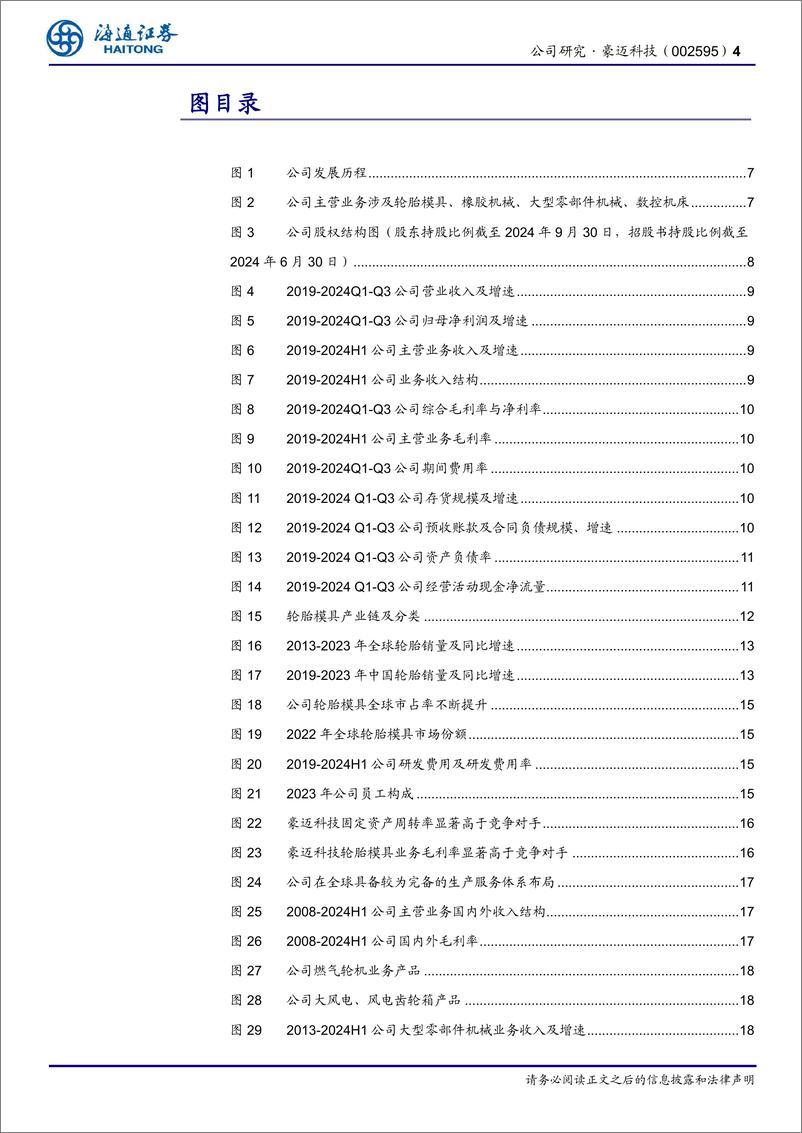 《豪迈科技(002595)公司研究报告：全球轮胎模具翘楚，大型铸件、五轴机床协同加速发展-241128-海通证券-31页》 - 第4页预览图