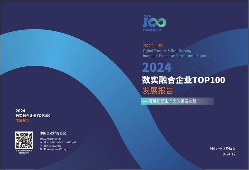 《中国企业评价协会_2024年数实融合企业TOP100发展报告》 - 第1页预览图