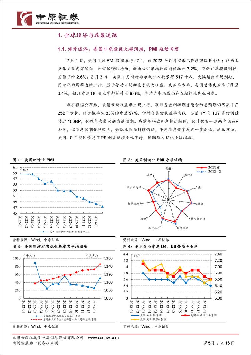 《宏观定期：生产与地产高频偏弱，经济中期动能抬升-20230208-中原证券-16页》 - 第6页预览图