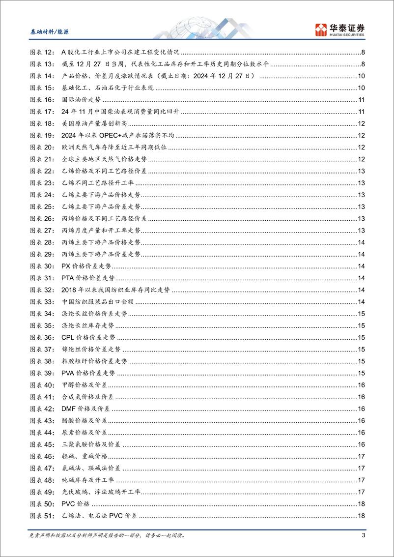 《基础材料／能源行业月报：传统淡季下行业偏弱，静待需求复苏-250106-华泰证券-34页》 - 第3页预览图