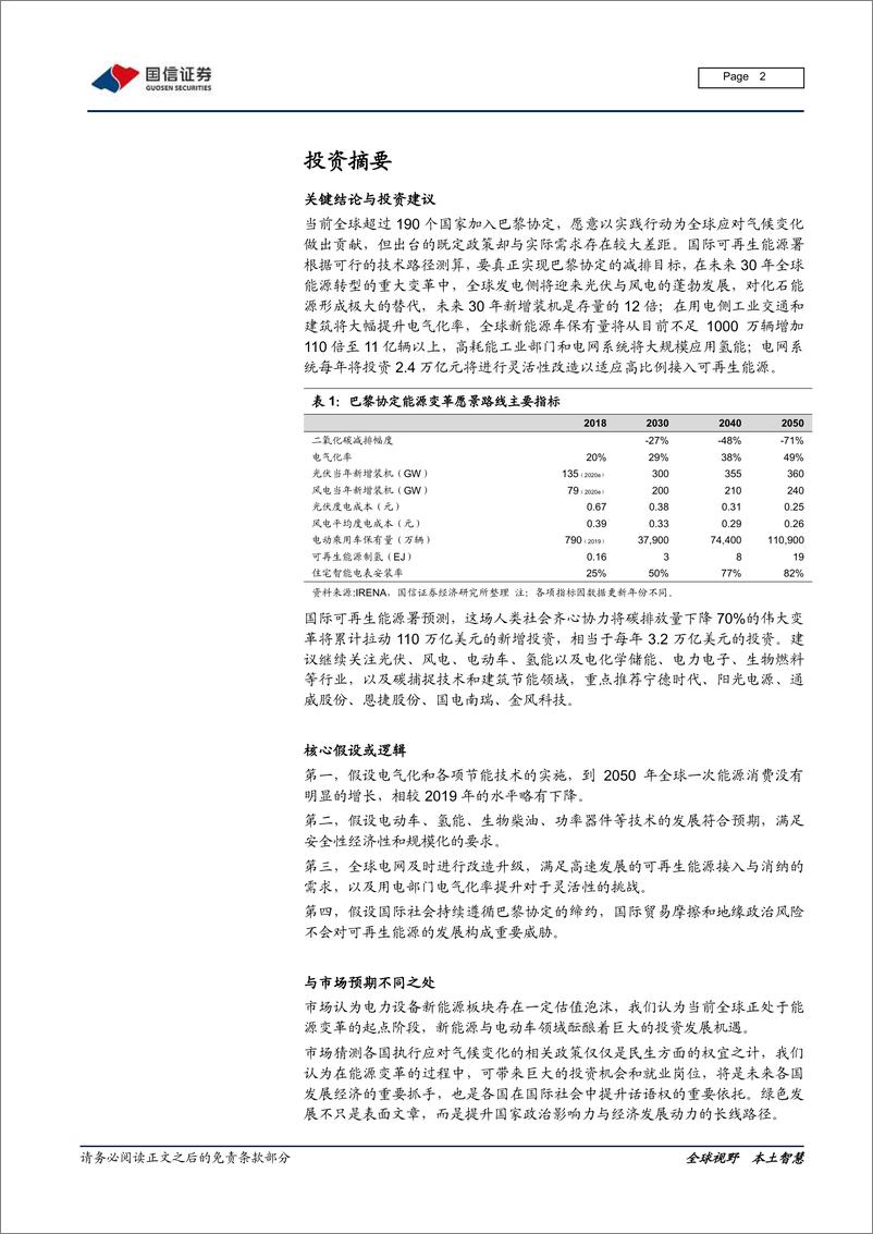 《能源变革专题研究之一：纵观全局，全球碳中和现实与愿景-20210217-国信证券-28页》 - 第2页预览图