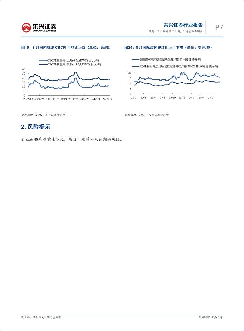 《煤炭行业报告：动力煤价上调，下游去库存明显-240806-东兴证券-10页》 - 第7页预览图