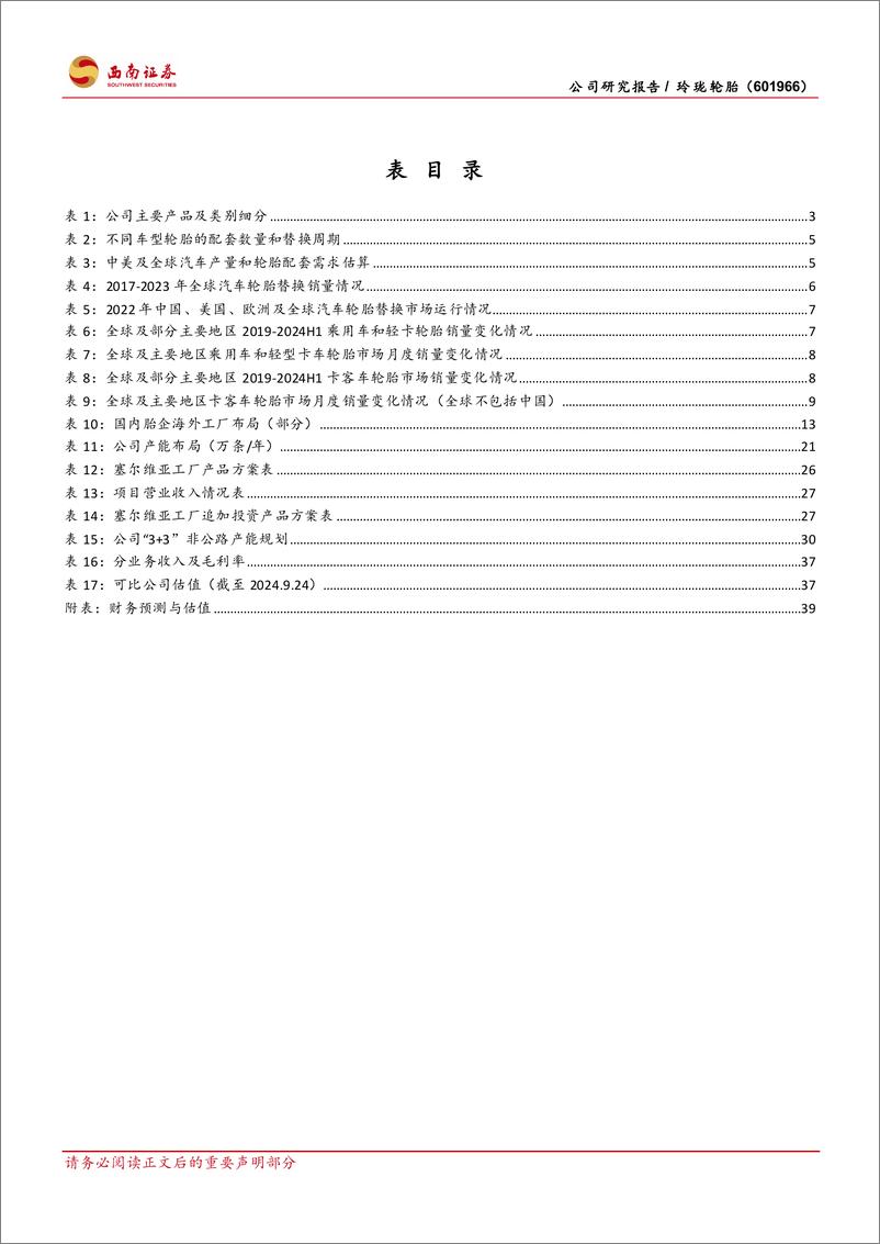 《玲珑轮胎(601966)“7%2b5”和“3%2b3”战略剑指全球，业绩具备向上空间-240924-西南证券-47页》 - 第5页预览图