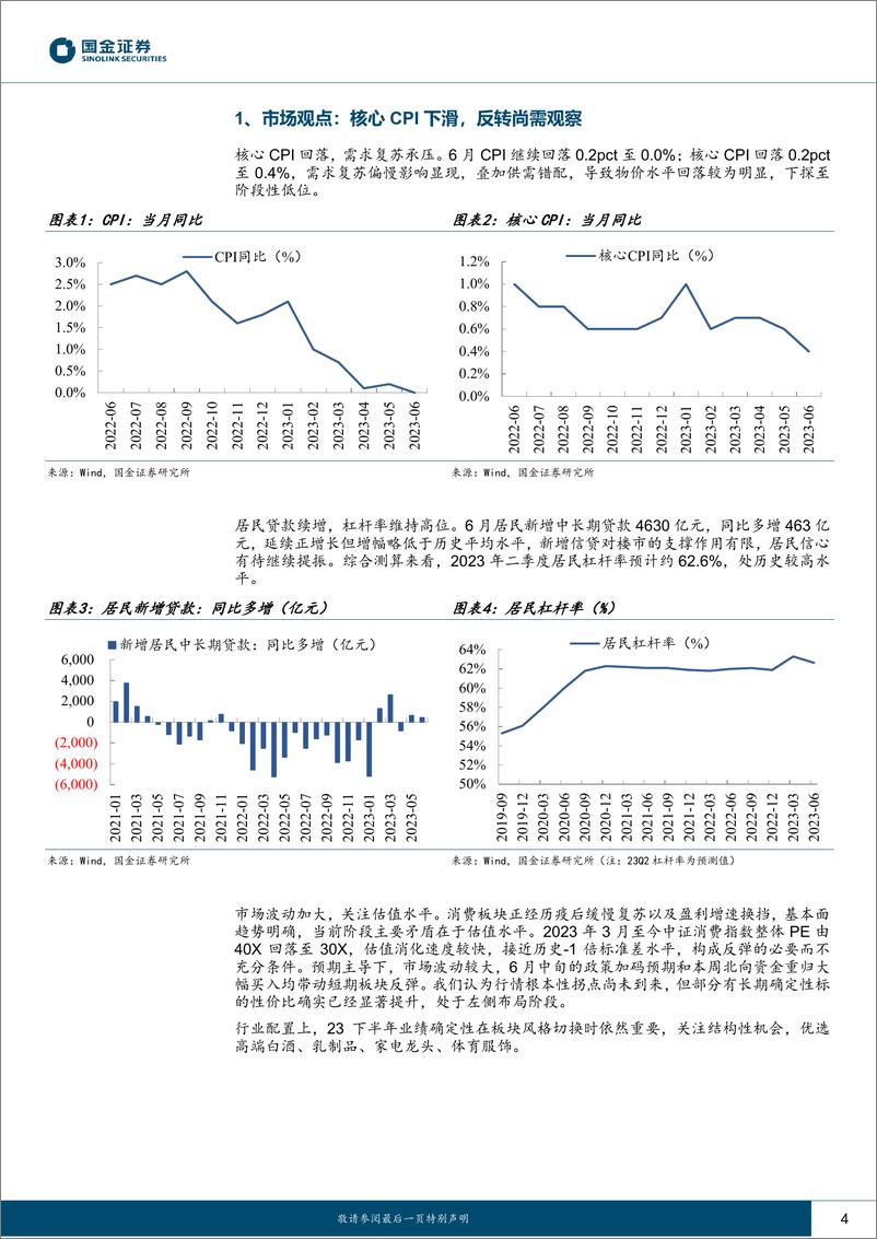 《主要消费产业行业研究：核心CPI下滑，反转尚需观察-20230716-国金证券-20页》 - 第5页预览图