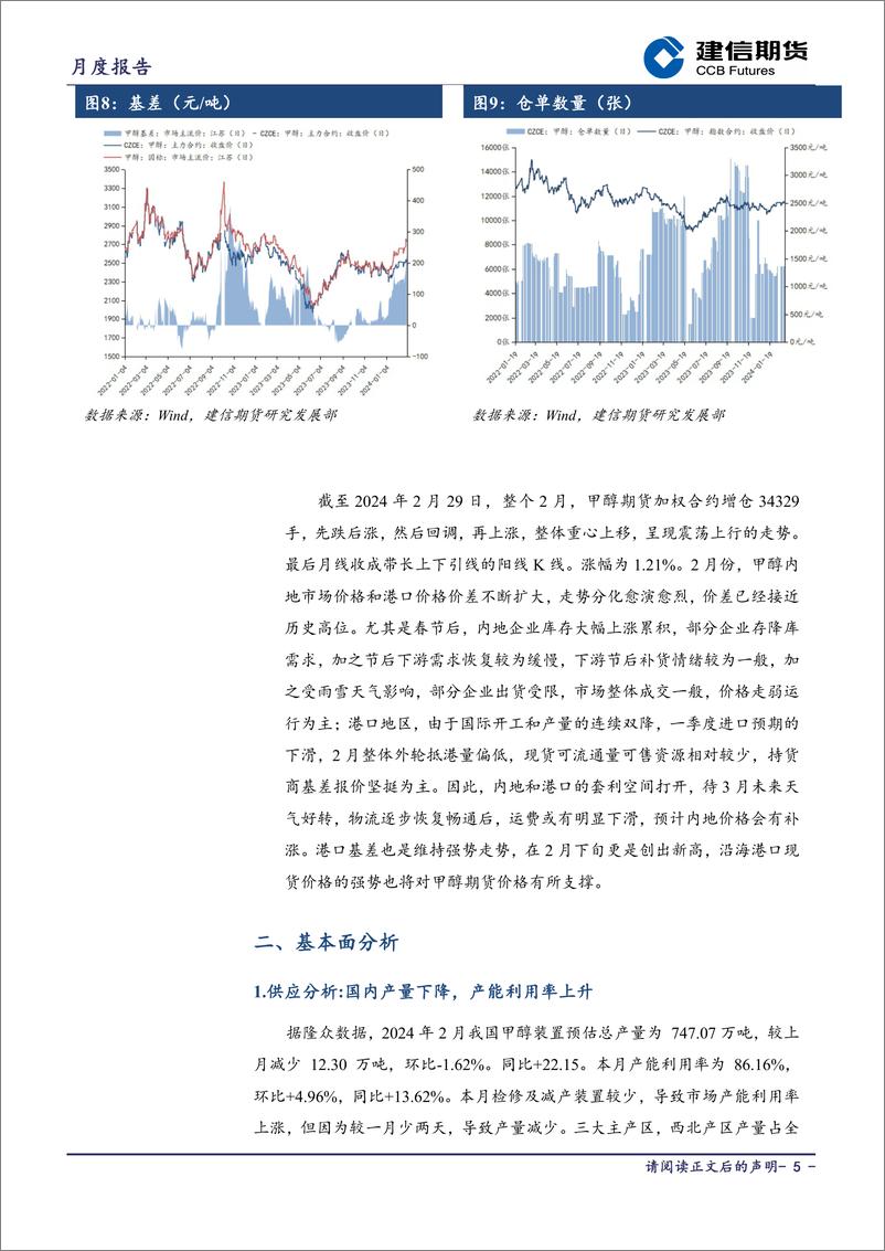 《甲醇月报-20240301-建信期货-16页》 - 第5页预览图