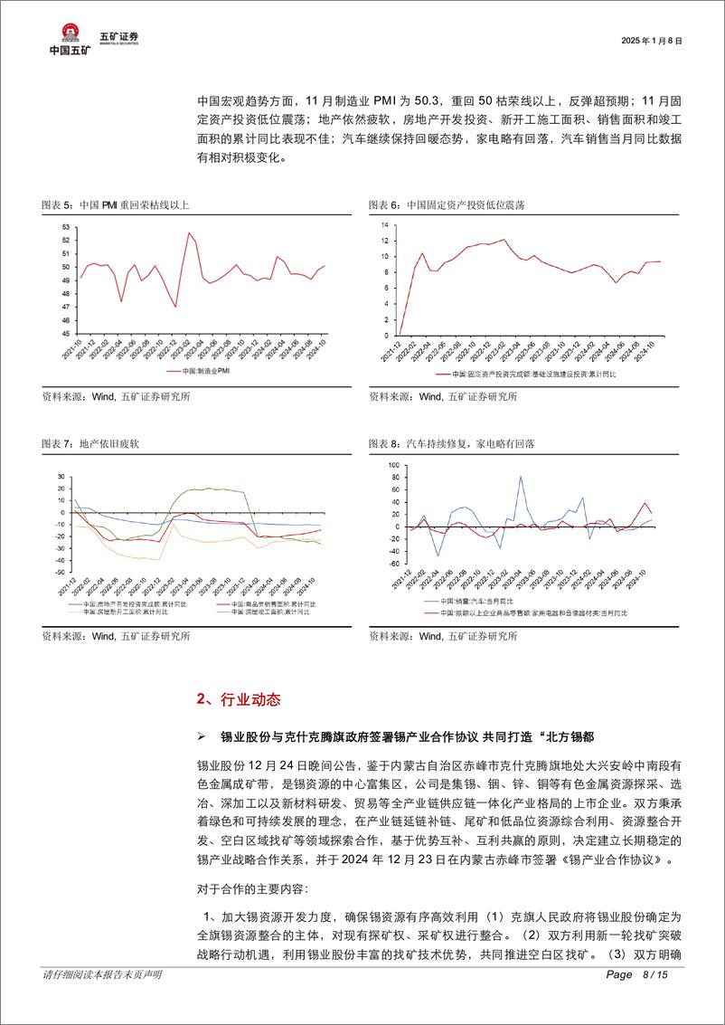 《有色金属行业脉动跟踪：降息预期降温，美元走强压制金属价格-五矿证券-250108-15页》 - 第8页预览图