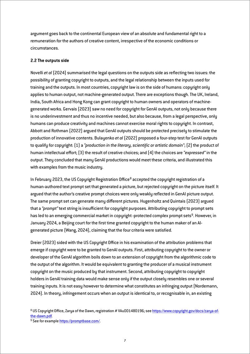 《布鲁盖尔研究所-支持减少对生成人工智能输入和输出的版权保护的经济论据（英）-2024.4-23页》 - 第8页预览图