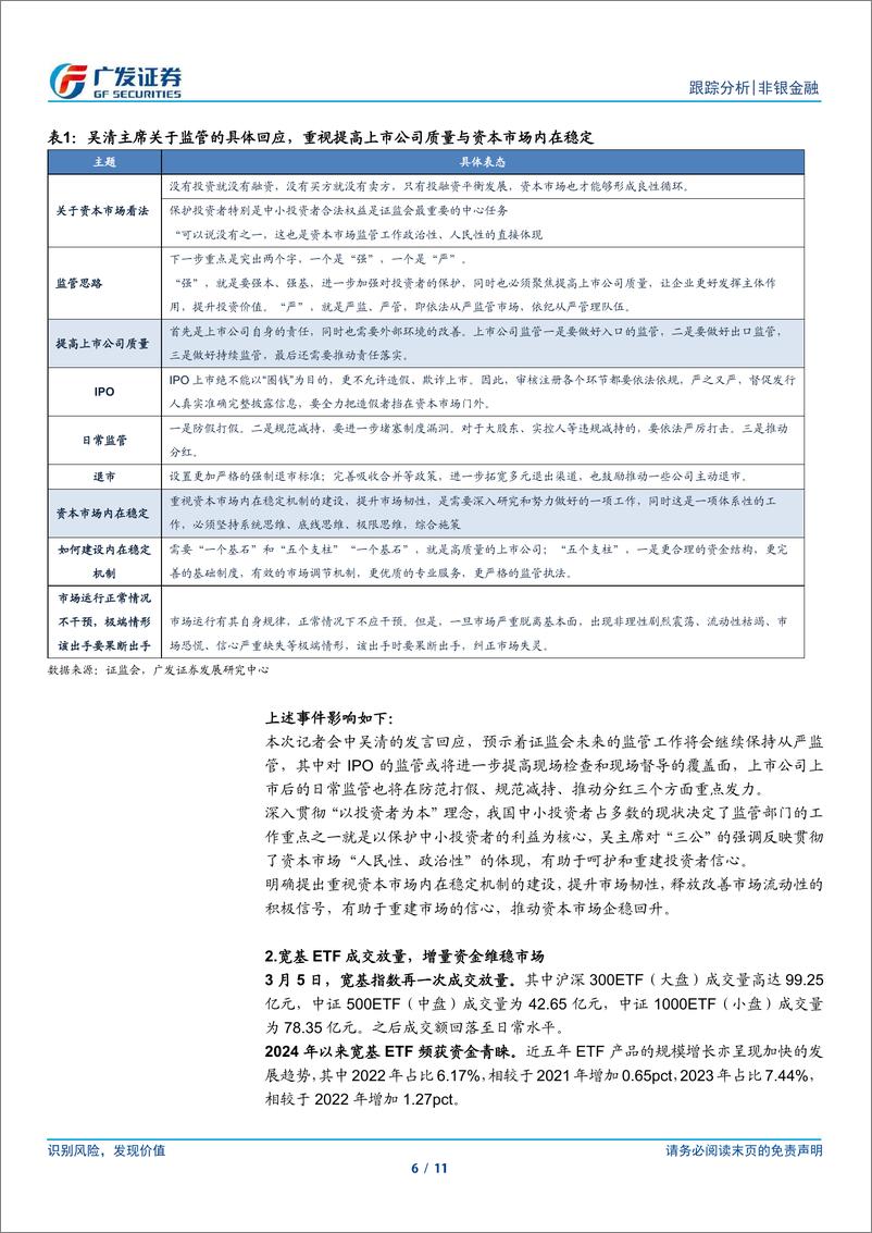 《非银金融行业：重视市场内在稳定，关注板块见底信号-240310-广发证券-11页》 - 第6页预览图