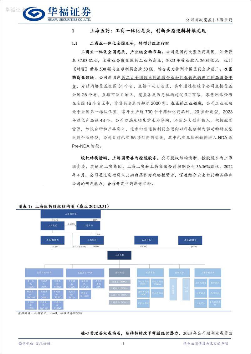 《华福证券-上海医药-601607-工商一体化龙头，创新业态逻辑持续兑现》 - 第4页预览图