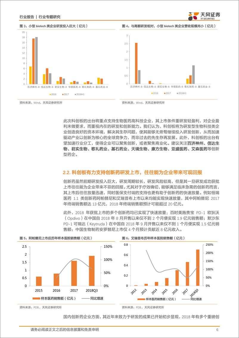 《医药生物行业专题研究：科创板出台创造融资条件，中国医药创新迎来新纪元-20190304-天风证券-20页》 - 第7页预览图