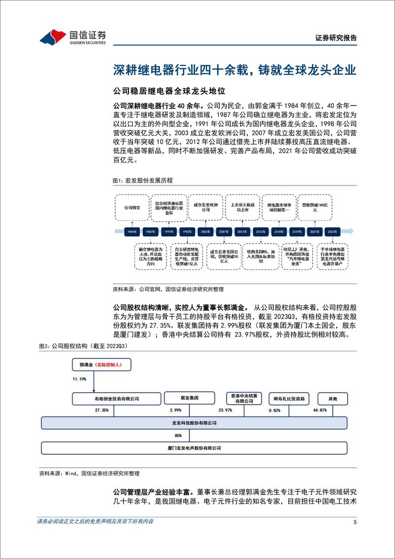 《国信证券-宏发股份-600885-深耕继电器行业四十余载铸就全球龙头企业-240316》 - 第5页预览图