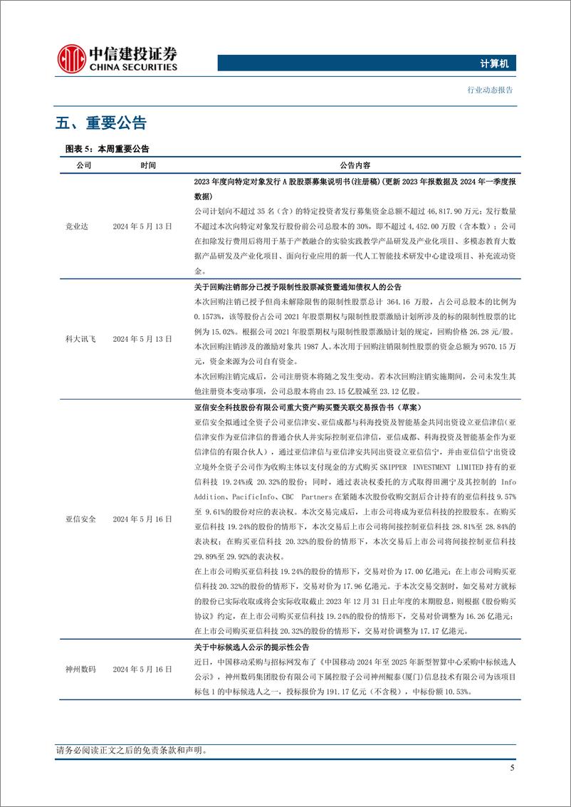 《计算机行业：继续推荐AI与出海，关注政策对低空、信息化的积极影响-240520-中信建投-10页》 - 第7页预览图