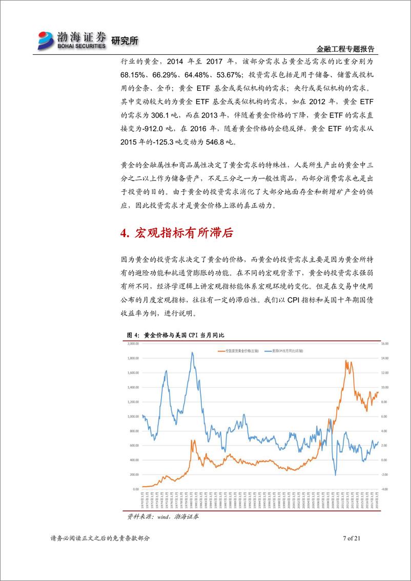 《渤海证2018071有色金属行业量化研究专题之二：黄金、白银量化研究》 - 第7页预览图