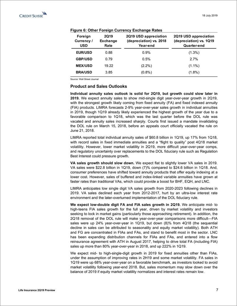 《瑞信-美股-保险行业-2019年Q2寿险行业预览：尽管利率很低，但条件向好-2019.7.18-39页》 - 第8页预览图