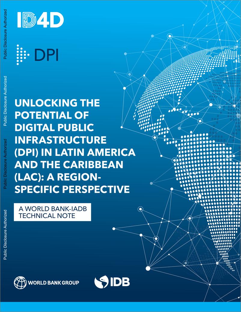 《世界银行-释放拉丁美洲和加勒比地区数字公共基础设施的潜力：特定区域视角——世界银行美洲开发银行技术说明（英）-2024-42页》 - 第1页预览图