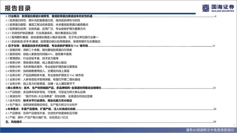 《商业贸易行业巨子生物招股书解读：国内重组胶原蛋白护肤龙头-20220516-国海证券-33页》 - 第4页预览图