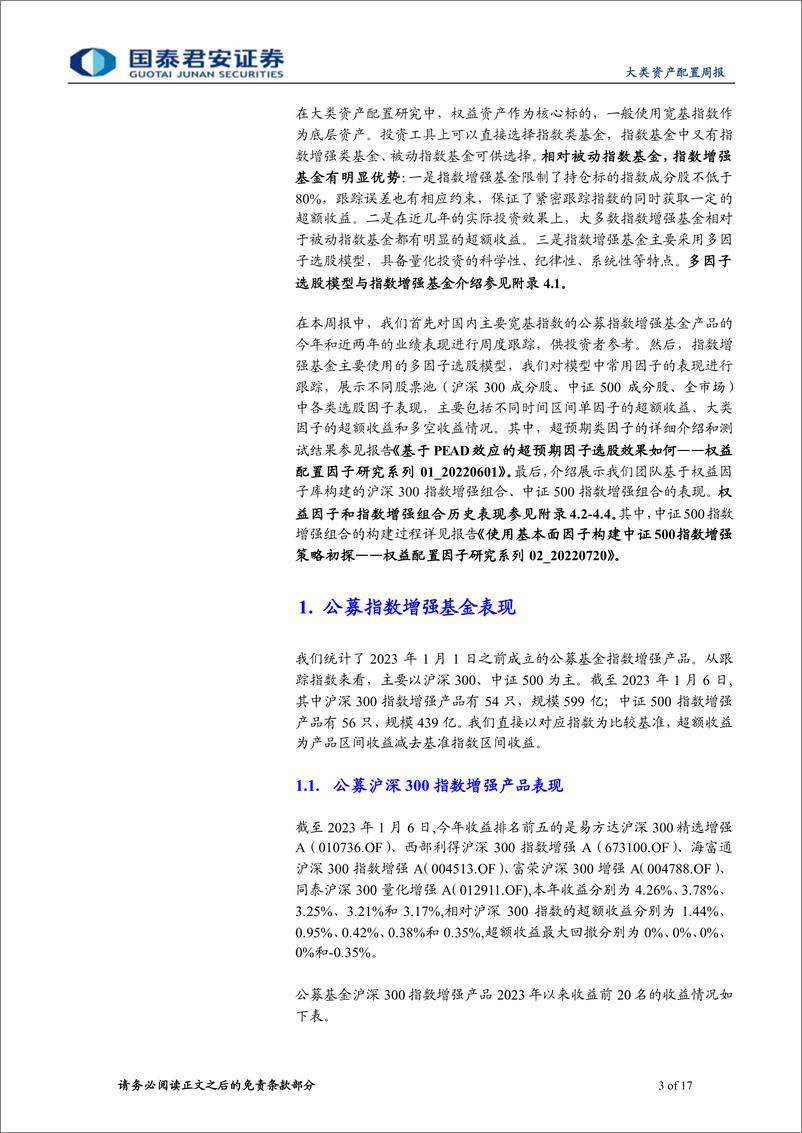 《权益因子观察周报第33期：分析师、成长因子表现较好，沪深300内基本面因子继续低迷-20230107-国泰君安-17页》 - 第4页预览图