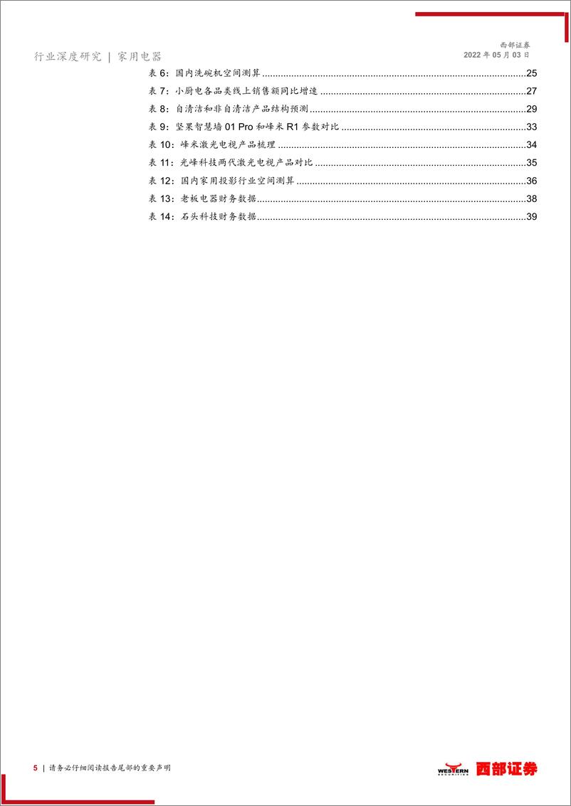 《家电行业2022年中期投资策略：疫后复苏，布局龙头与景气赛道-20220503-西部证券-41页》 - 第6页预览图