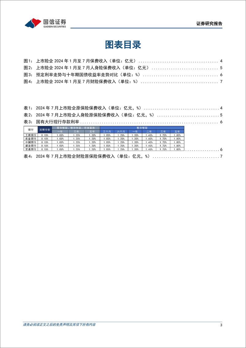 《保险行业2024年7月保费收入点评：负债成本下行，短期销售激活-240816-国信证券-10页》 - 第3页预览图