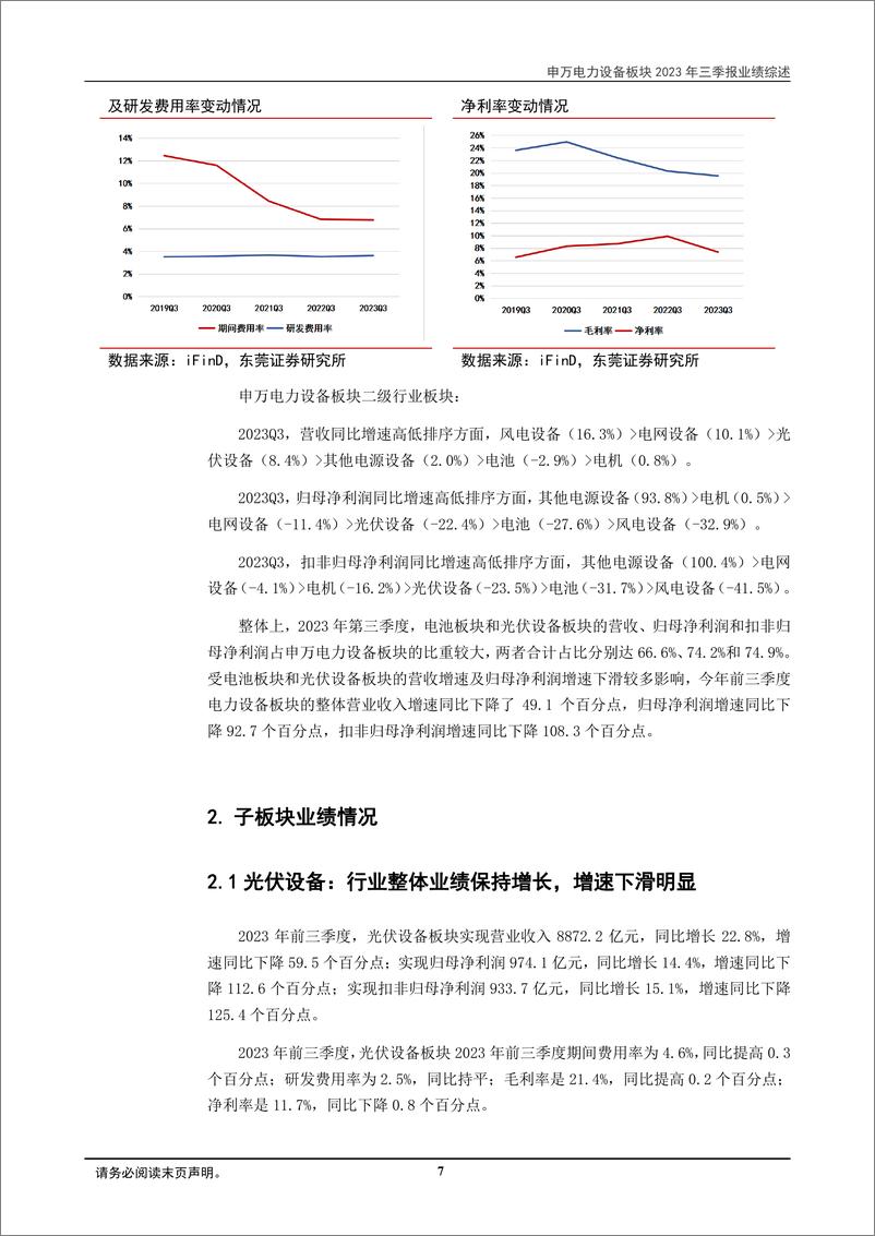 《电力设备及新能源行业2023年三季报业绩综述：行业整体业绩平稳，聚焦景气回升环节-20231110-东莞证券-31页》 - 第8页预览图