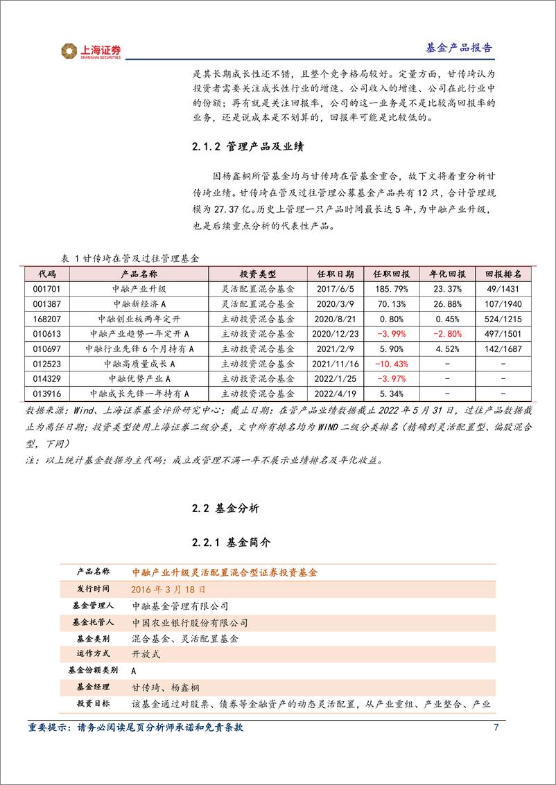 《中融产业升级 （001701）投资价值分析：高BETA、强超额的中小盘成长风格基金-20220628-上海证券-19页》 - 第8页预览图