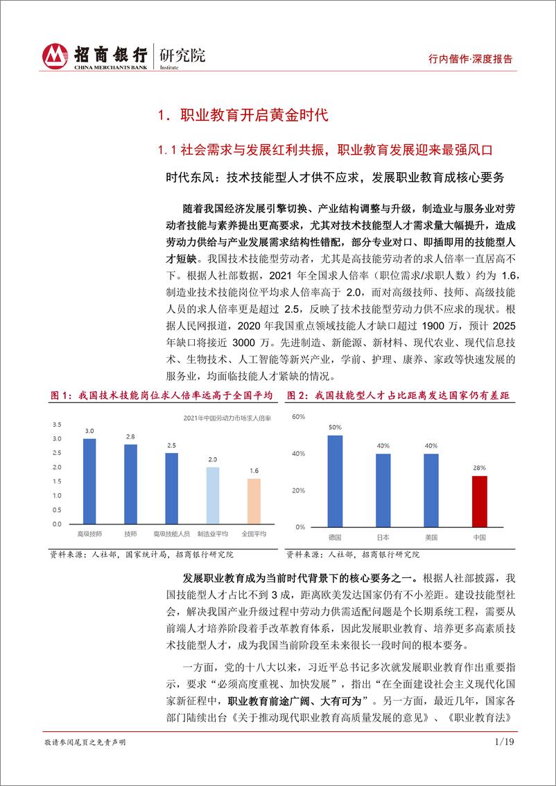 《教育行业研究之职业教育：乘时代东风享政策红利，民办高等职业教育迎来春天-20221202-招商银行-23页》 - 第5页预览图