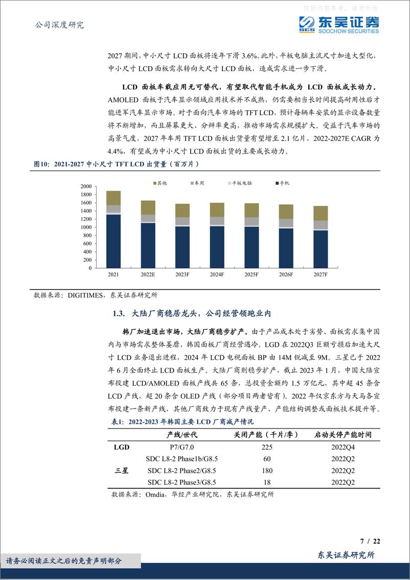 《东吴证券-京东方A(000725)全球面板龙头有望率先受益行业反转-230418》 - 第7页预览图