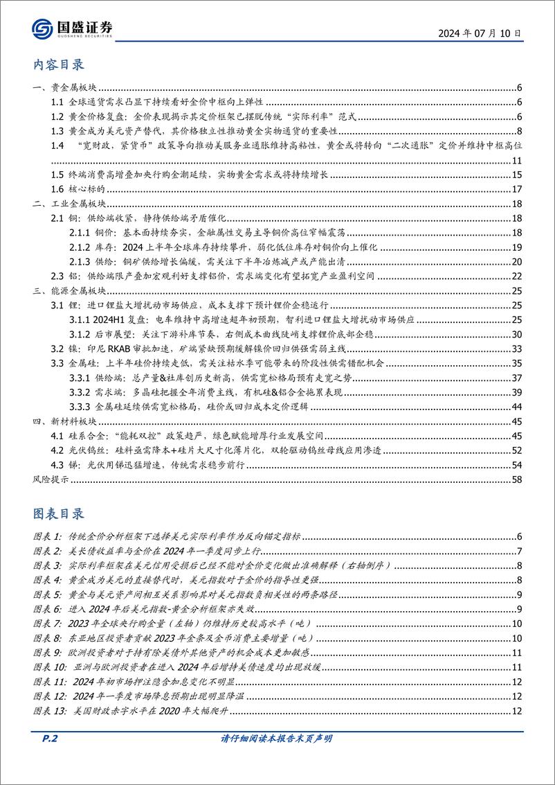 《国盛证券-有色金属2024年中策略：贵金属贯穿全年配置主线，能源金属存底部支撑》 - 第2页预览图