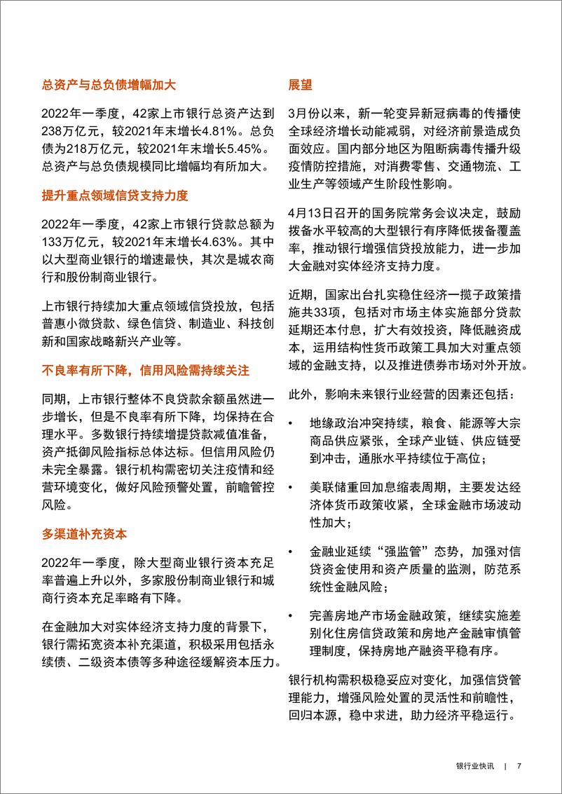 《思源致远，奋楫笃行——2022年第一季度中国上市银行业绩分析-45页》 - 第7页预览图