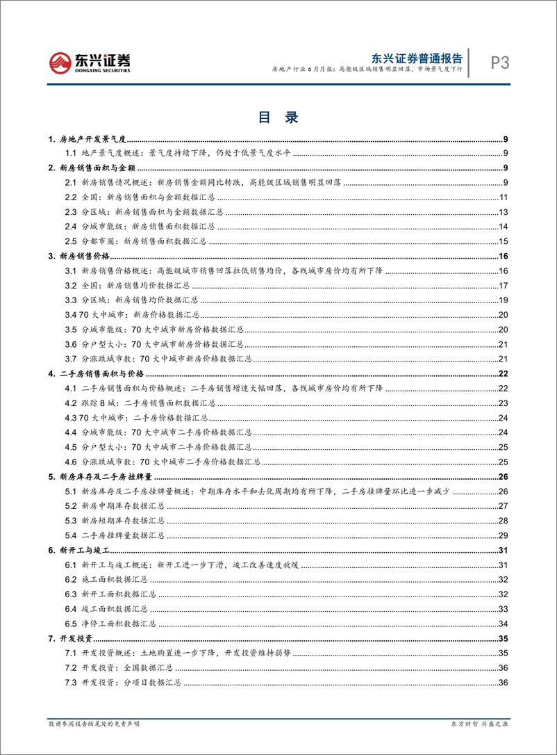 《房地产行业6月月报：高能级区域销售明显回落，市场景气度下行-20230726-东兴证券-52页》 - 第4页预览图