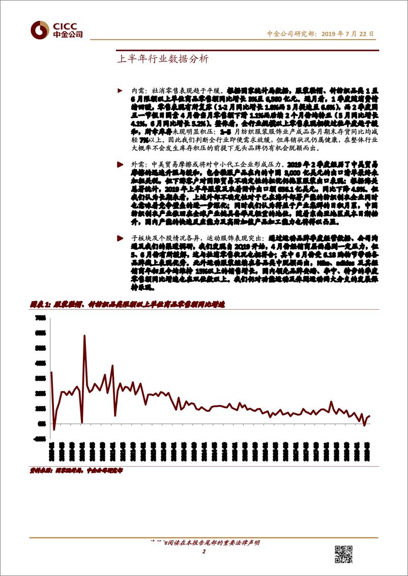 《纺织服装珠宝行业2019上半年业绩预览：需求压力尚存，龙头表现优异-20190722-中金公司-21页》 - 第3页预览图