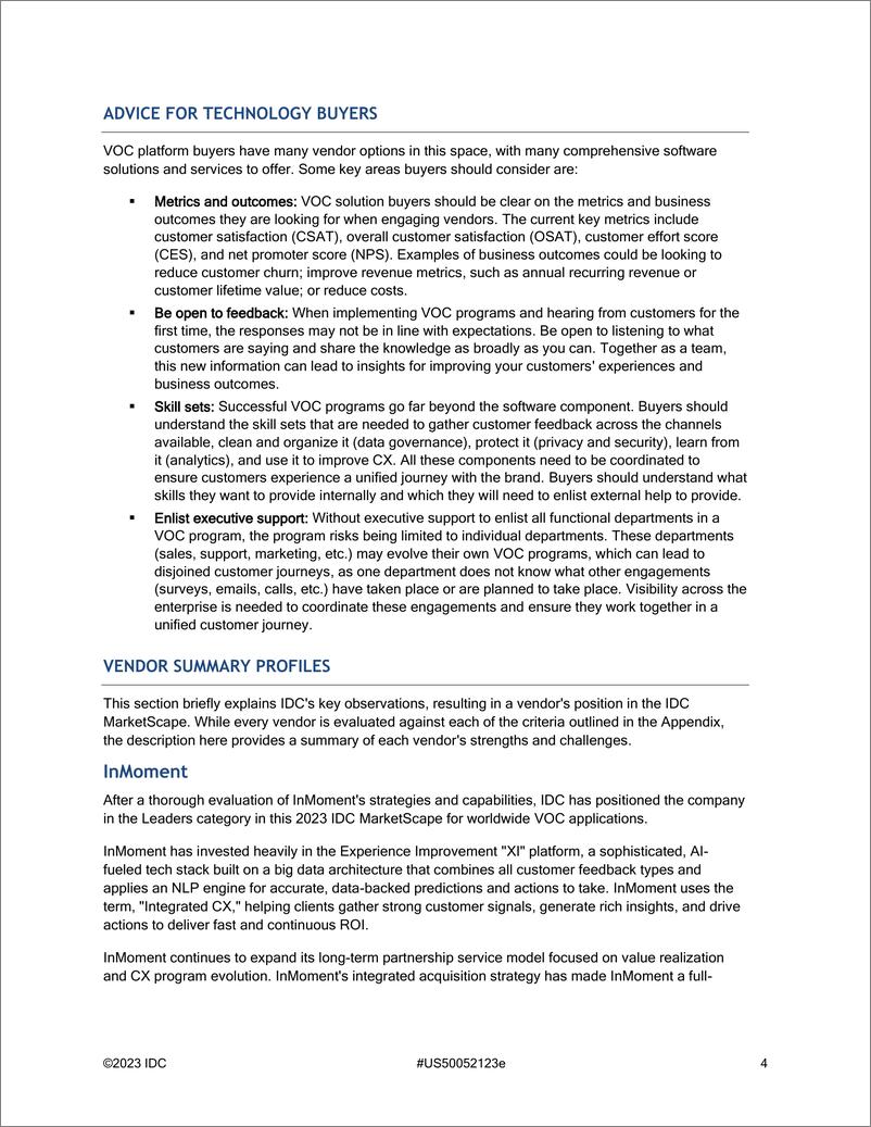 《IDC：市场前景：2023-2024年全球客户应用之声供应商评估报告（英文版）》 - 第4页预览图