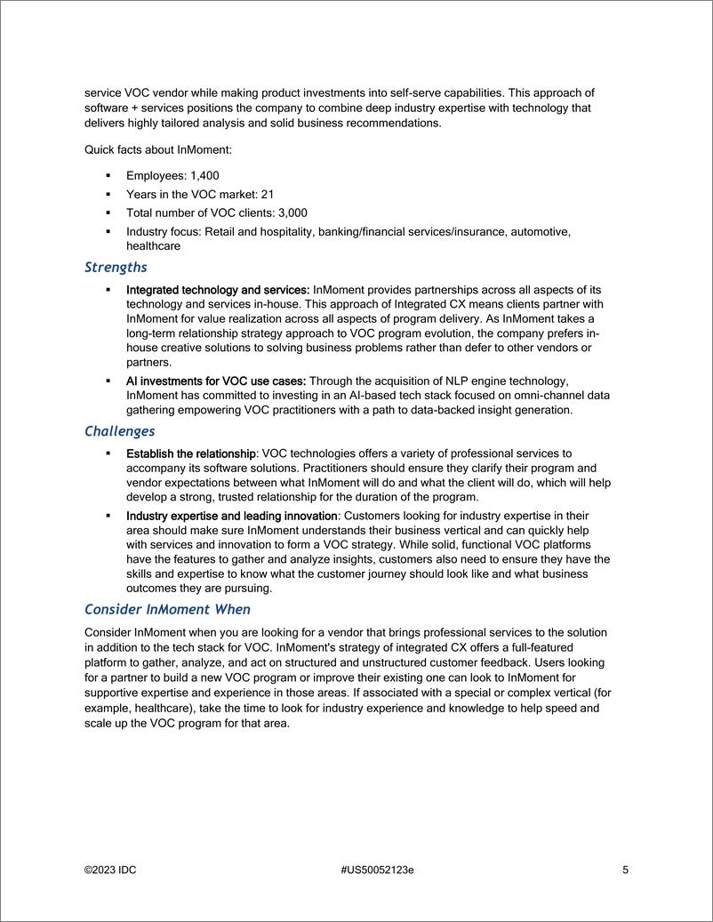 《IDC：市场前景：2023-2024年全球客户应用之声供应商评估报告（英文版）》 - 第5页预览图