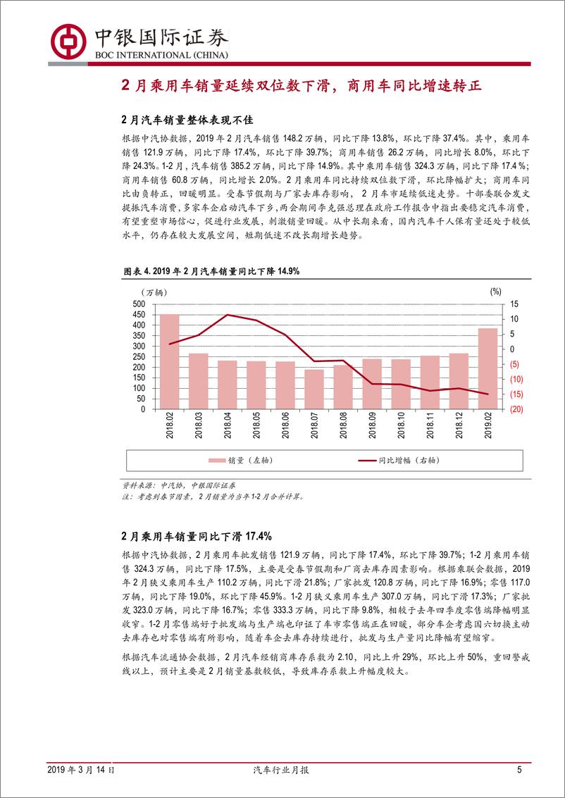 《汽车行业月报：春节致2月乘用车销量表现不佳，商用车回暖-20190314-中银国际-15页》 - 第6页预览图