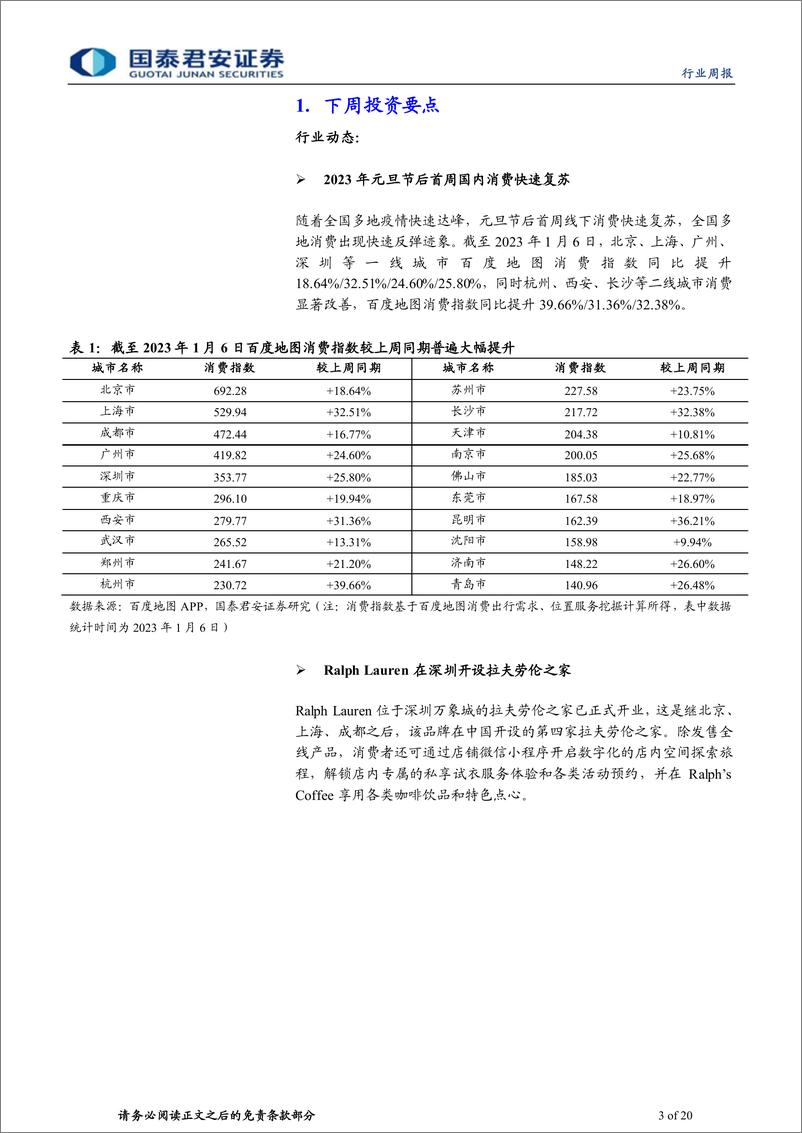 《纺织服装行业周报：线下客流逐步恢复，服装销售边际改善》 - 第3页预览图