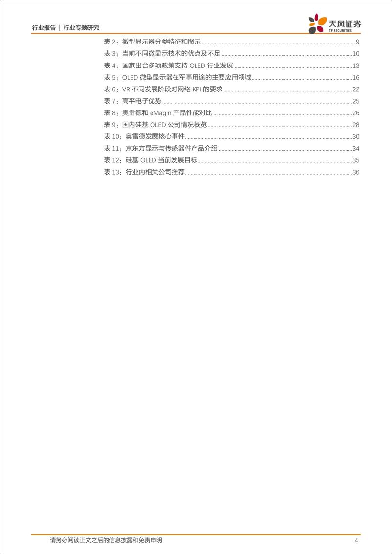 《电子行业报告：硅基OLED，下一代微显示技术，军用转民用，ARVR打开成长空间-20200723-天风证券-37页》 - 第5页预览图