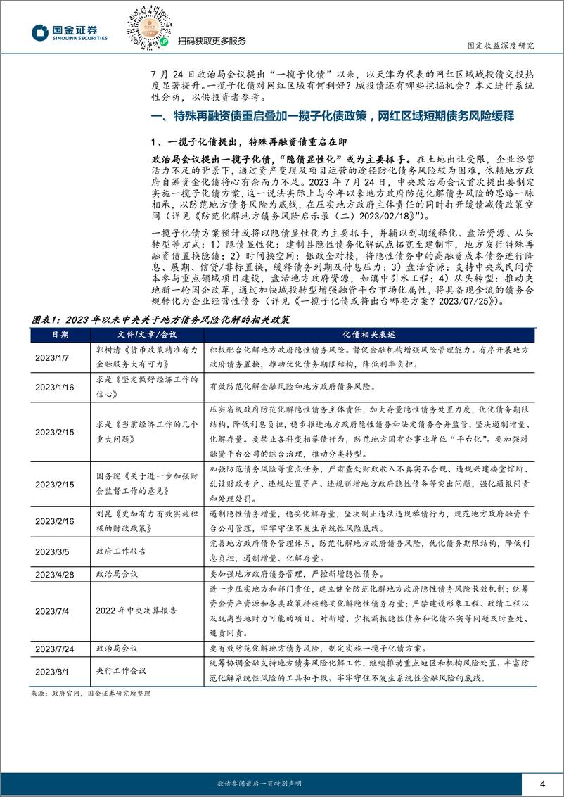 《固定收益深度报告：一揽子化债行情演绎，城投债还有哪些机会？-20230903-国金证券-18页》 - 第5页预览图