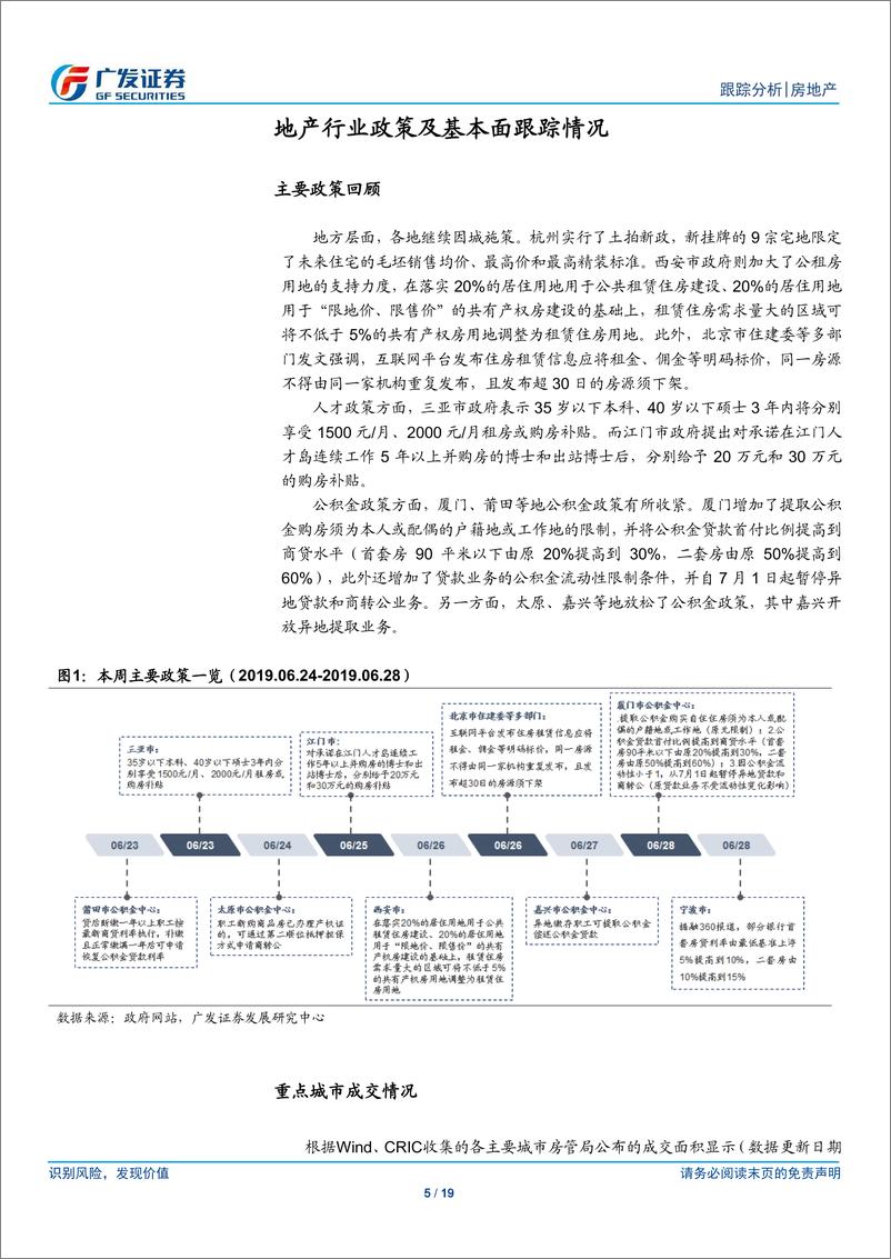 《房地产行业：二线成交热度小幅回落，土地市场依旧相对活跃-20190630-广发证券-19页》 - 第6页预览图